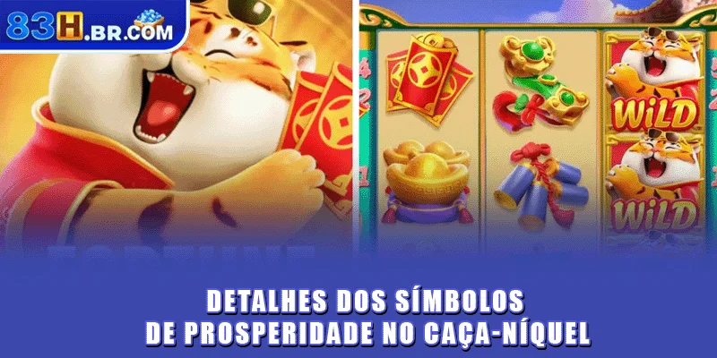 Detalhes dos símbolos de prosperidade no caça-níquel